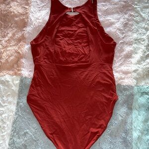 Andie swimwear in Elegant brick Red color Women's Swimsuit XL